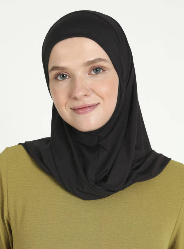 Çeneli Spor Mikro Scarfs Hijab - 2