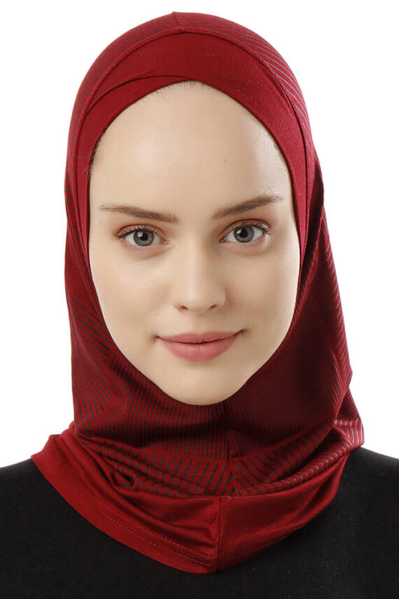 Çizgi Desenli Çapraz Spor Bone - 10