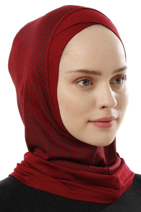 Çizgi Desenli Çapraz Spor Bone - 12