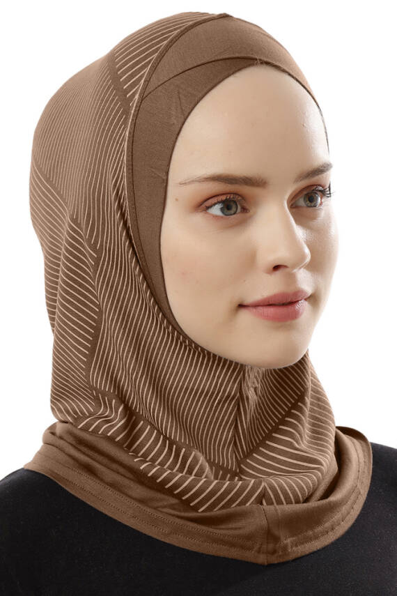 Çizgi Desenli Çapraz Spor Bone - 15