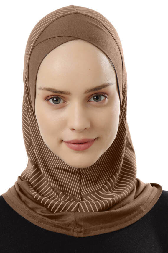 Çizgi Desenli Çapraz Spor Bone - 17