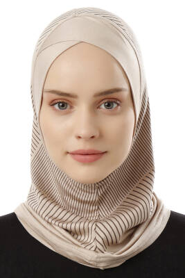 Çizgi Desenli Çapraz Spor Bone - 18