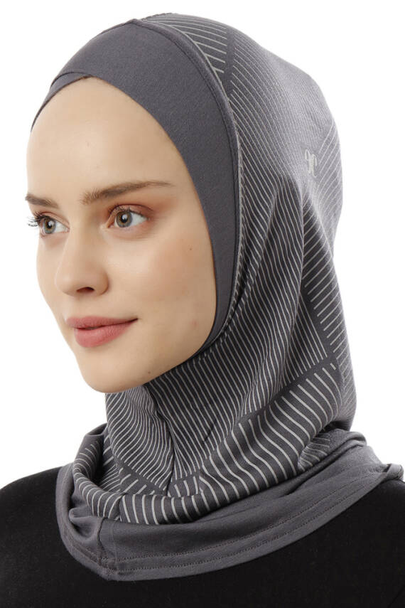 Çizgi Desenli Çapraz Spor Bone - 35