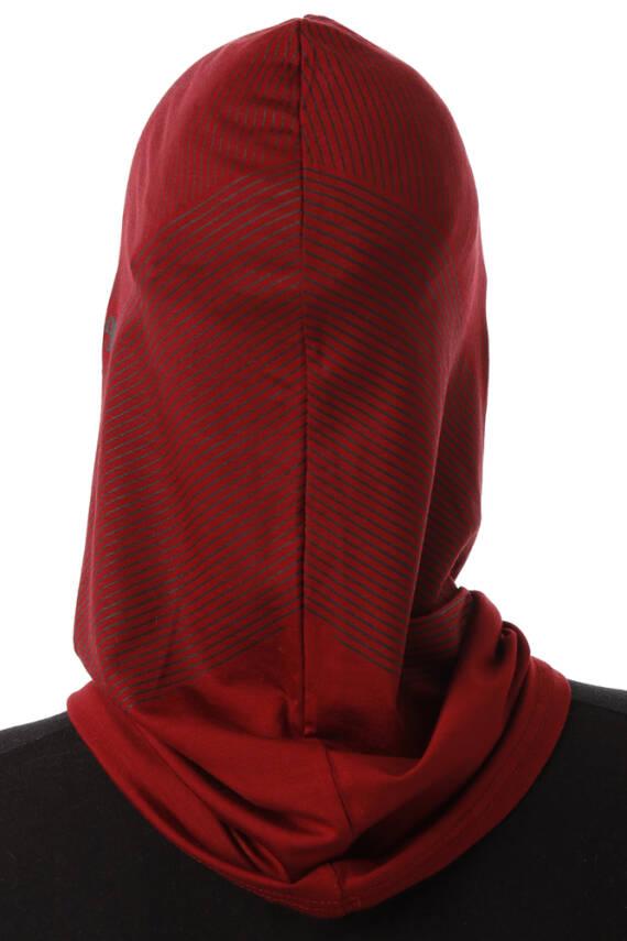 Çizgi Desenli Spor Tesettür Bone - 8