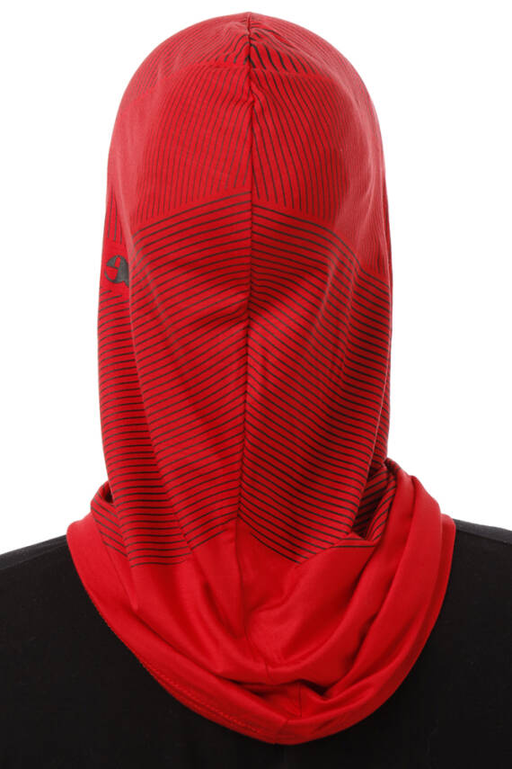 Çizgi Desenli Spor Tesettür Bone - 40