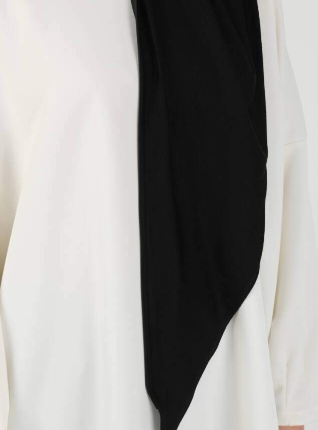 Fermuarlı Ayarlanabilir Viskon Kumaş Hijab Likralı Şal - 6
