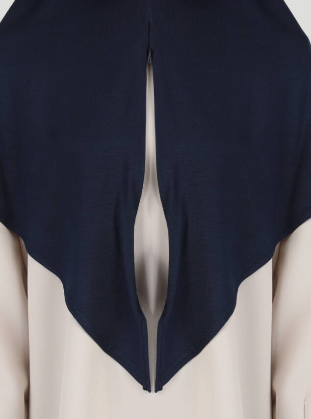 Fermuarlı Ayarlanabilir Viskon Kumaş Hijab Likralı Şal - 12