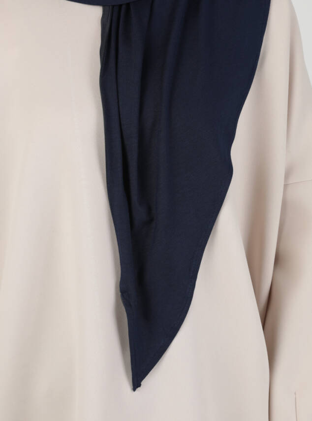 Fermuarlı Ayarlanabilir Viskon Kumaş Hijab Likralı Şal - 16
