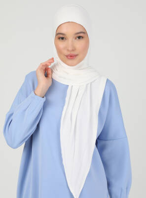 Fermuarlı Ayarlanabilir Viskon Kumaş Hijab Likralı Şal - 19