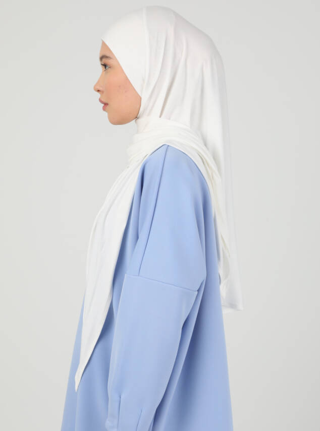 Fermuarlı Ayarlanabilir Viskon Kumaş Hijab Likralı Şal - 20