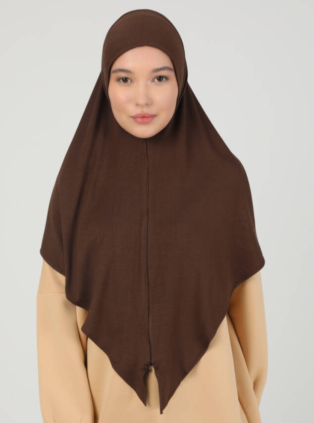 Fermuarlı Ayarlanabilir Viskon Kumaş Hijab Likralı Şal - 29