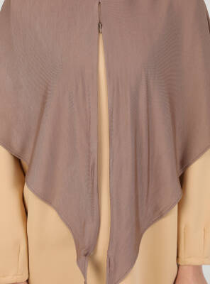 Fermuarlı Ayarlanabilir Viskon Kumaş Hijab Likralı Şal - 33