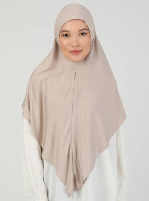 Fermuarlı Ayarlanabilir Viskon Kumaş Hijab Likralı Şal - 39