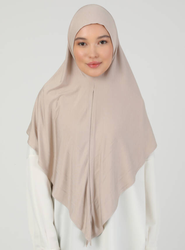 Fermuarlı Ayarlanabilir Viskon Kumaş Hijab Likralı Şal - 39