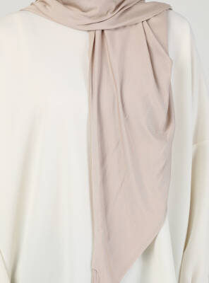 Fermuarlı Ayarlanabilir Viskon Kumaş Hijab Likralı Şal - 42