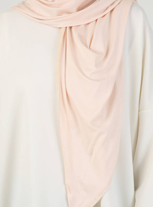 Fermuarlı Ayarlanabilir Viskon Kumaş Hijab Likralı Şal - 47