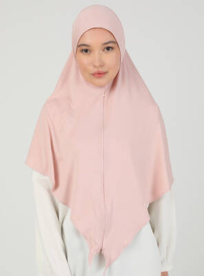 Fermuarlı Ayarlanabilir Viskon Kumaş Hijab Likralı Şal - 49