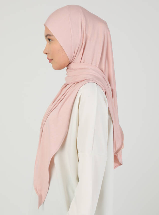 Fermuarlı Ayarlanabilir Viskon Kumaş Hijab Likralı Şal - 51