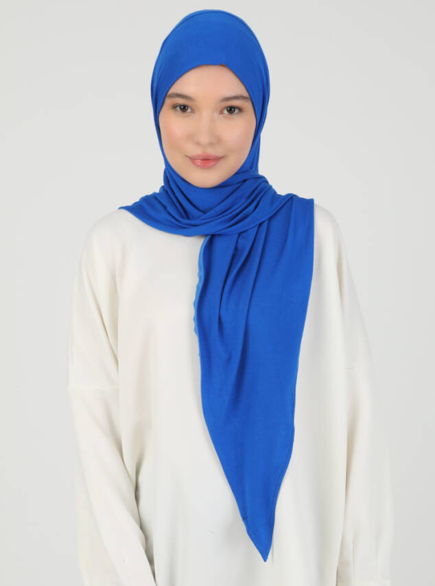 Fermuarlı Ayarlanabilir Viskon Kumaş Hijab Likralı Şal - 55