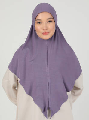 Fermuarlı Ayarlanabilir Viskon Kumaş Hijab Likralı Şal - 59