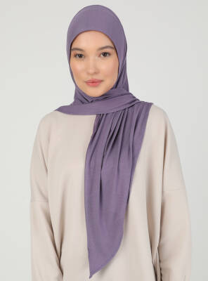 Fermuarlı Ayarlanabilir Viskon Kumaş Hijab Likralı Şal - 60