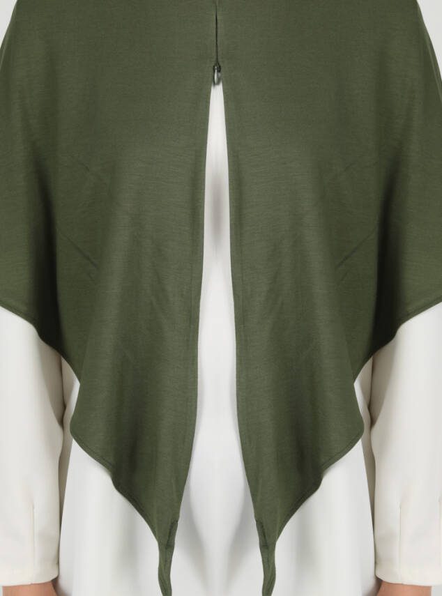 Fermuarlı Ayarlanabilir Viskon Kumaş Hijab Likralı Şal - 63