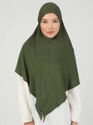 Fermuarlı Ayarlanabilir Viskon Kumaş Hijab Likralı Şal - 64