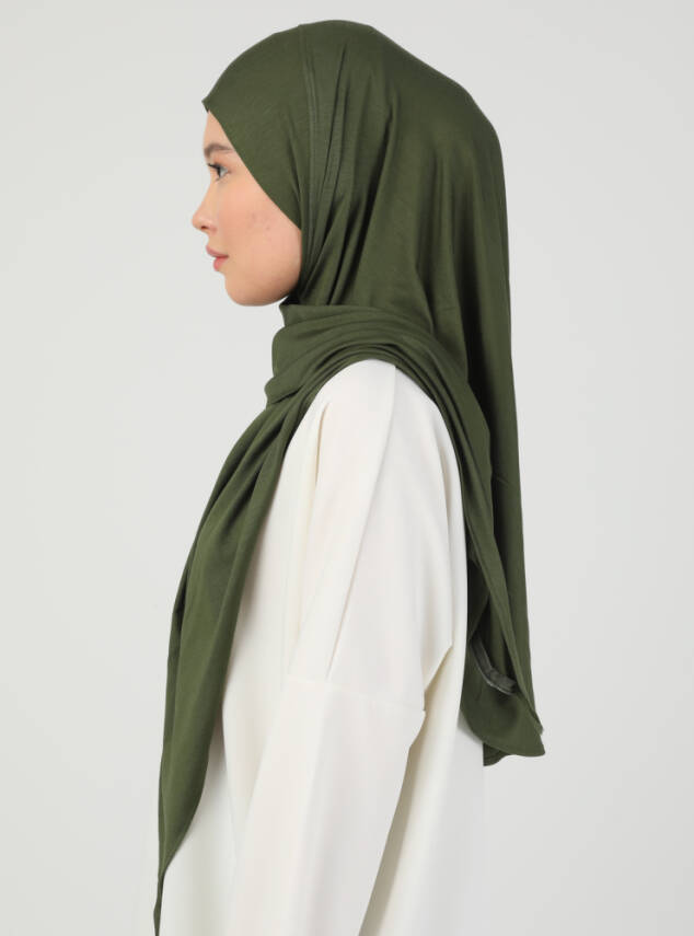 Fermuarlı Ayarlanabilir Viskon Kumaş Hijab Likralı Şal - 66
