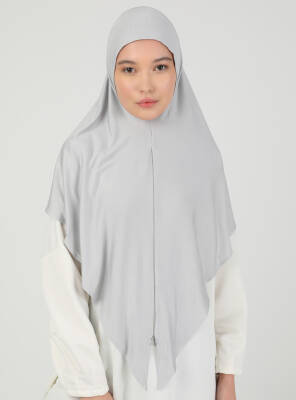 Fermuarlı Ayarlanabilir Viskon Kumaş Hijab Likralı Şal - 69