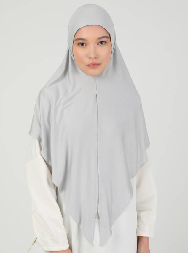 Fermuarlı Ayarlanabilir Viskon Kumaş Hijab Likralı Şal - 69