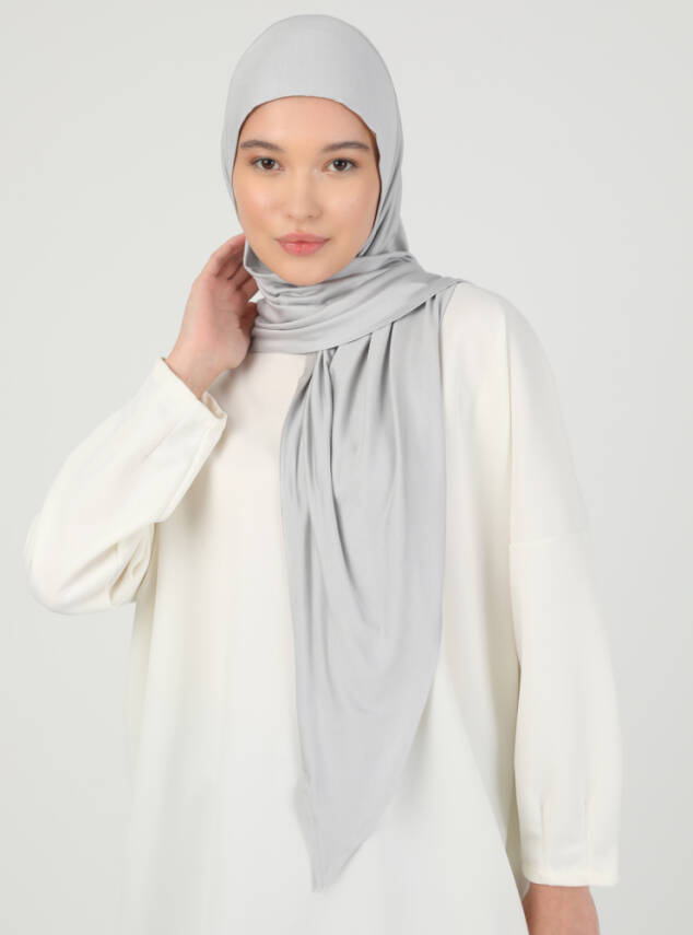 Fermuarlı Ayarlanabilir Viskon Kumaş Hijab Likralı Şal - 70