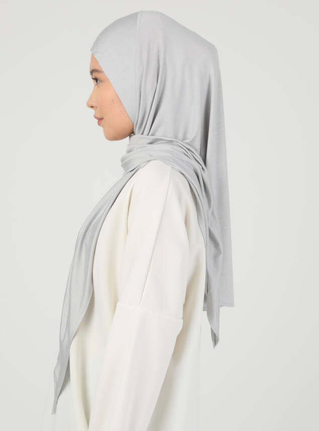 Fermuarlı Ayarlanabilir Viskon Kumaş Hijab Likralı Şal - 71