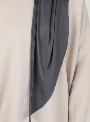 Fermuarlı Ayarlanabilir Viskon Kumaş Hijab Likralı Şal - 77