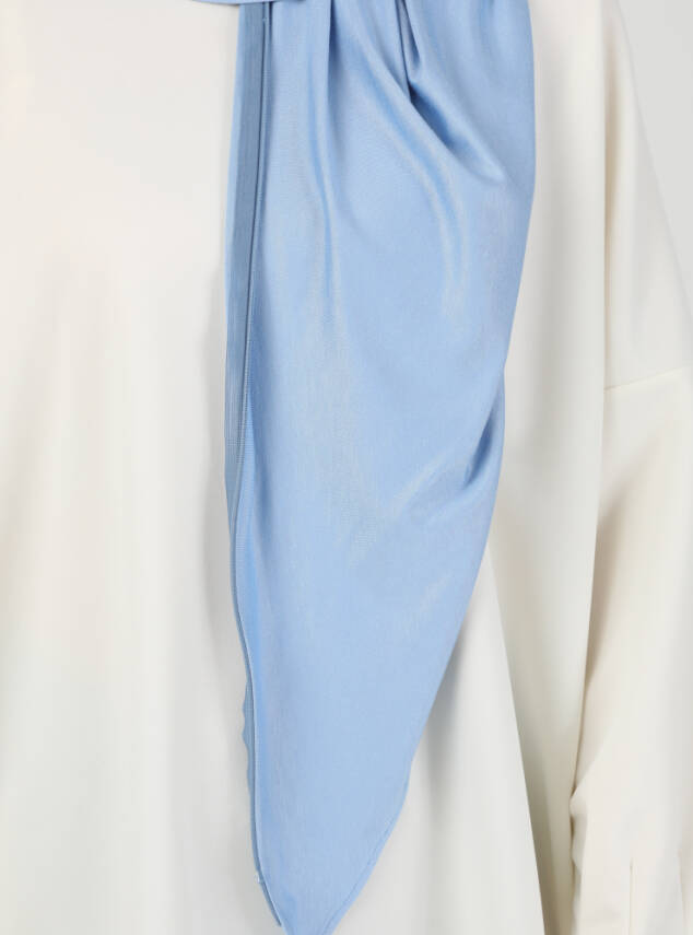 Fermuarlı Ayarlanabilir Viskon Kumaş Hijab Likralı Şal - 82