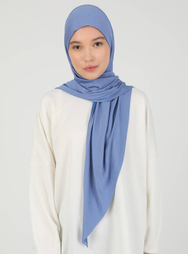 Fermuarlı Ayarlanabilir Viskon Kumaş Hijab Likralı Şal - 85