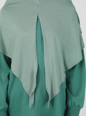 Fermuarlı Ayarlanabilir Viskon Kumaş Hijab Likralı Şal - 88