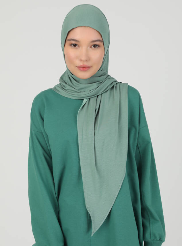 Fermuarlı Ayarlanabilir Viskon Kumaş Hijab Likralı Şal - 90