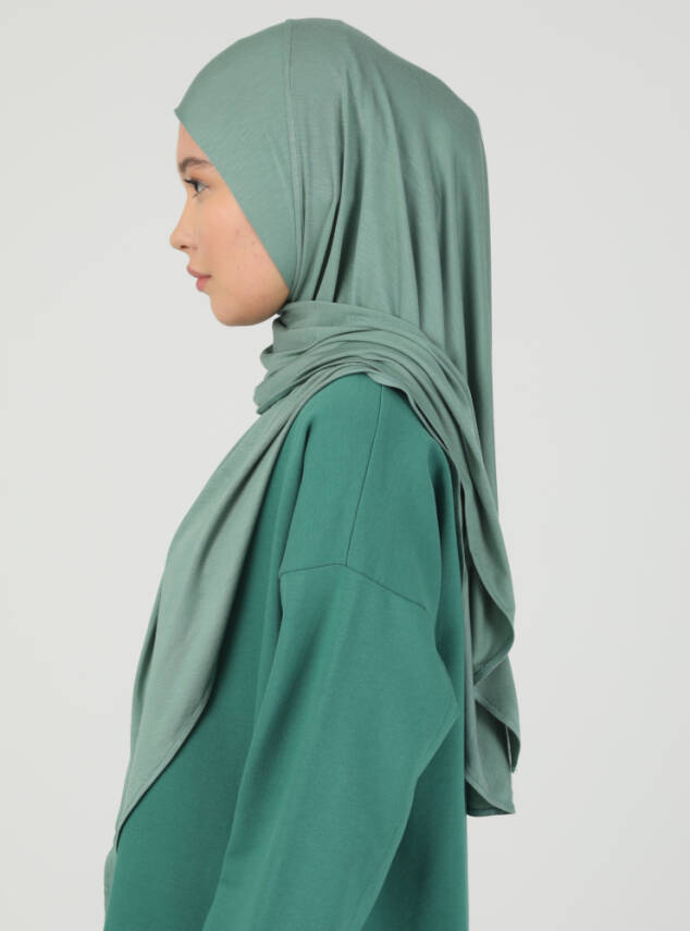 Fermuarlı Ayarlanabilir Viskon Kumaş Hijab Likralı Şal - 91