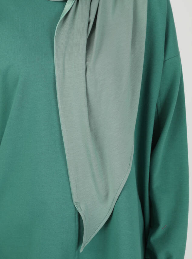 Fermuarlı Ayarlanabilir Viskon Kumaş Hijab Likralı Şal - 92