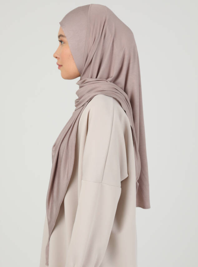 Fermuarlı Ayarlanabilir Viskon Kumaş Hijab Likralı Şal - 96