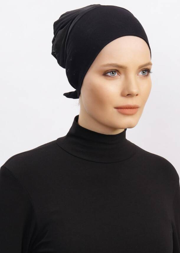 Hava Alan Tesettür Tüllü Bone - 4