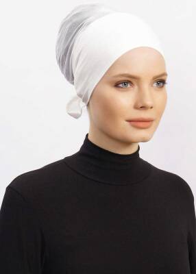 Hava Alan Tesettür Tüllü Bone - 13