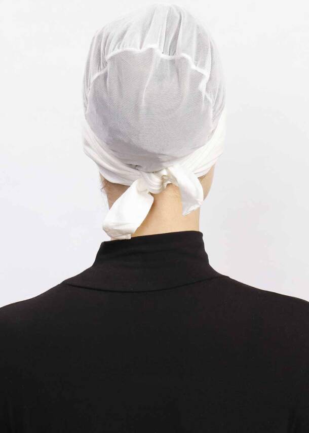 Hava Alan Tesettür Tüllü Bone - 14