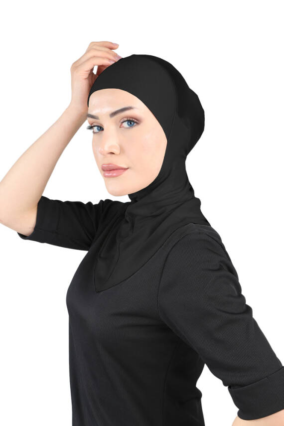 Hava Alan Tesettür Tüllü Boyunluklu Bone - 5