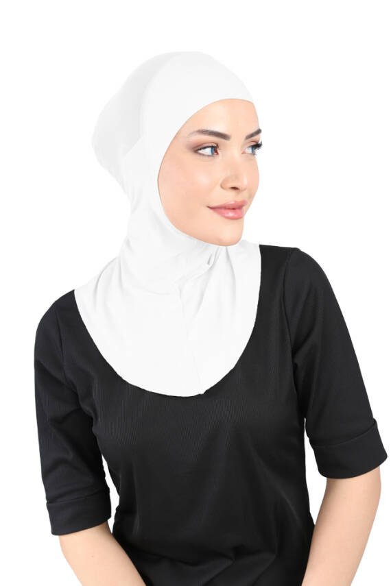 Hava Alan Tesettür Tüllü Boyunluklu Bone - 8