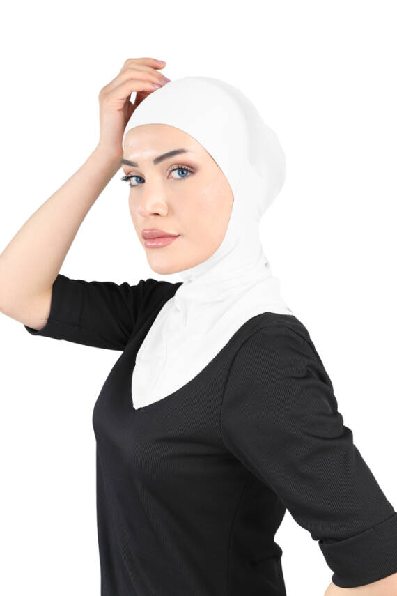 Hava Alan Tesettür Tüllü Boyunluklu Bone - 9