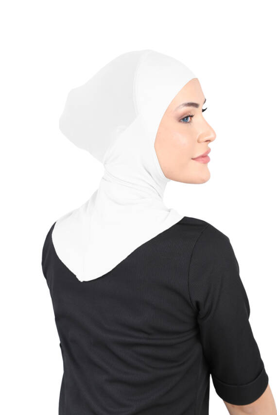 Hava Alan Tesettür Tüllü Boyunluklu Bone - 10