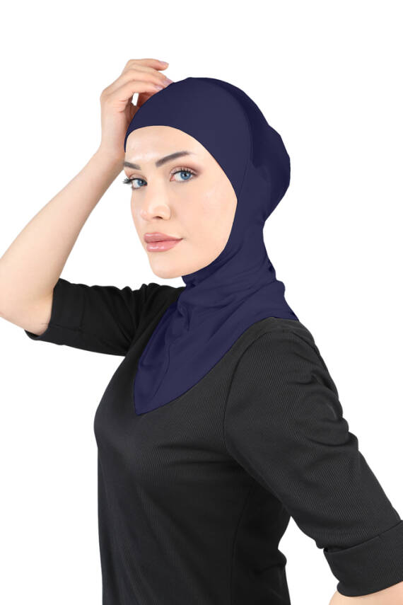 Hava Alan Tesettür Tüllü Boyunluklu Bone - 13