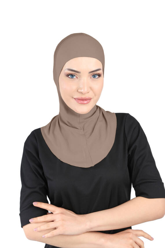 Hava Alan Tesettür Tüllü Boyunluklu Bone - 27