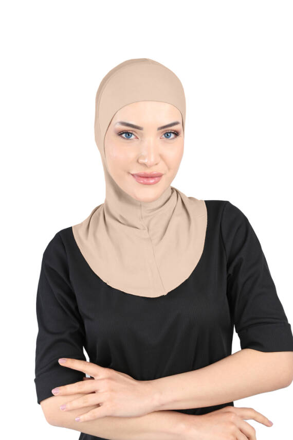 Hava Alan Tesettür Tüllü Boyunluklu Bone - 31